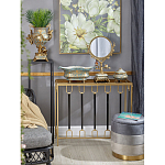 Зеркало с бронзовой подставкой в виде дерева и фарфоровыми птичками на голубом основании Eden Garden варинант исполнения - 3 | Loft Concept в Новосибирске