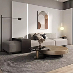 Комплект их 2-х круглых дизайнерских журнальных столов Difelap варинант исполнения - 2 | Loft Concept в Новосибирске