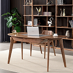 Стол рабочий округлой формы с ящиком  Working Moonnut Table варинант исполнения - 1 | Loft Concept в Новосибирске