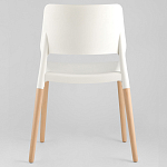 Пластиковый стул на ножках из массива бука Ferret White варинант исполнения - 6 | Loft Concept в Новосибирске