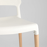 Пластиковый стул на ножках из массива бука Ferret White варинант исполнения - 8 | Loft Concept в Новосибирске