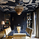 Обои ручная роспись в стиле Арт-деко Symphony Original colourway on Flint silk dupion варинант исполнения - 2 | Loft Concept в Новосибирске