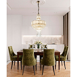 Люстра с декором из мрамора и хрусталя Dione Marble Crystal Chandelier варинант исполнения - 2 | Loft Concept в Новосибирске