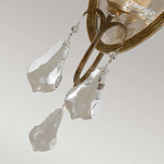 Бра с овальным зеркальным основанием с лампой в виде свечи и хрустальными подвесками Feiss варинант исполнения - 4 | Loft Concept в Новосибирске