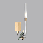 Бра с прозрачной изогнутой трубкой и декоративной фигуркой птицы Ganthea варинант исполнения - 3 | Loft Concept в Новосибирске