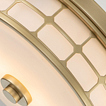 Потолочный светильник для ванных комнат цвета латунь в виде металлической клетки с геометрическими узорами Quoizel варинант исполнения - 4 | Loft Concept в Новосибирске