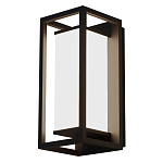 Уличный настенный светильник прямоугольный с чёрной рамкой Высота 35 см Geometric Glow варинант исполнения - 1 | Loft Concept в Новосибирске