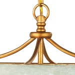 Подвесной светильник с каскадом из стеклянных декоративных элементов на золотом каркасе Shining Sea Glass варинант исполнения - 2 | Loft Concept в Новосибирске