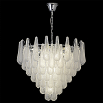 Люстра с подвесками из рифленного стекла в форме капель Textured Glass Chandelier варинант исполнения - 5 | Loft Concept в Новосибирске