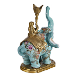 Подсвечник в виде слона из фарфора с бронзовыми элементами Elephant in the Garden of Eden варинант исполнения - 3 | Loft Concept в Новосибирске