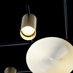 Потолочный светильник с 8-ю цилиндрическими плафонами цвета латунь TRIBES CHANDELIER варинант исполнения - 5 | Loft Concept в Новосибирске