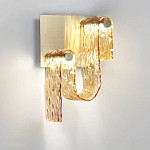 Бра волнистой формы из фактурного стекла Wave варинант исполнения - 6 | Loft Concept в Новосибирске