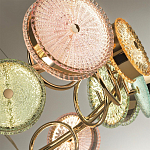 Люстра с плафонами из разноцветного стекла Glass Peonies варинант исполнения - 4 | Loft Concept в Новосибирске