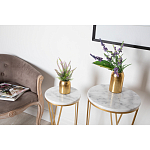 Столик дизайнерский Beige marble варинант исполнения - 3 | Loft Concept в Новосибирске