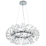 Круглая подвесная люстра Crystal Dandelions Chrome Chandelier варинант исполнения - 2 | Loft Concept в Новосибирске