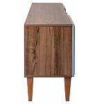 ТВ-тумба серая из массива бука с 2-мя дверками и ящиком Wenge Light варинант исполнения - 3 | Loft Concept в Новосибирске