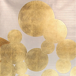 Обои ручная роспись в стиле Арт-деко Namban Colourway SC-289 on gold gilded paper варинант исполнения - 2 | Loft Concept в Новосибирске