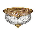 Потолочный светильник цвета латунь с прозрачным рифленым плафоном в форме чаши Hinkley варинант исполнения - 1 | Loft Concept в Новосибирске