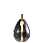 Подвесной светильник со стеклянным плафоном в форме капли дымчатого цвета NAOMI drop smoke варинант исполнения - 3 | Loft Concept в Новосибирске