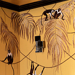 Обои с вышивкой ручной работы Étienne Original colourway on wool sateen варинант исполнения - 6 | Loft Concept в Новосибирске