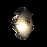 Бра в форме прозрачного стеклянного цветка с рельефной текстурой Textured Glass варинант исполнения - 2 | Loft Concept в Новосибирске