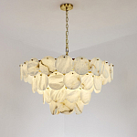 Люстра подвесная четырехъярусная с подвесками в форме дисков Cryptocrystalline Stone варинант исполнения - 7 | Loft Concept в Новосибирске