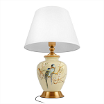 Настольная лампа бежевая с изображением птиц Slip Away варинант исполнения - 3 | Loft Concept в Новосибирске