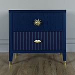 Тумба прикроватная с двумя ящиками Elsa Dreams Blue варинант исполнения - 5 | Loft Concept в Новосибирске