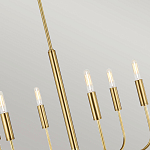 Люстра с 6-ю лампами на тонких изогнутых рожках в современном стиле Feiss варинант исполнения - 6 | Loft Concept в Новосибирске