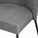 Стул серый с широкой закругленной спинкой Chair Gray Attractive варинант исполнения - 7 | Loft Concept в Новосибирске