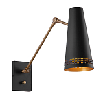 Бра черного цвета с конусным металлическим плафоном Alora варинант исполнения - 1 | Loft Concept в Новосибирске