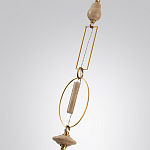 Подвесной светильник со стеклянным плафоном и декоративной вставкой из текстурного камня Tectona  варинант исполнения - 6 | Loft Concept в Новосибирске