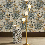 Торшер с золотым каркасом в виде стебля с листьями Inspired by Nature варинант исполнения - 4 | Loft Concept в Новосибирске