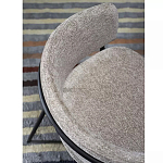 Стул полукруглый с каркасом из металла и мягким сиденьем и спинкой Soft Chenille варинант исполнения - 7 | Loft Concept в Новосибирске