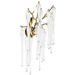 Бра с бронзовыми акцентами и прозрачными стеклянными каплями Droplet Bra варинант исполнения - 1 | Loft Concept в Новосибирске