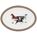 Сервиз обеденный из фарфора с изображением лошадей на 6 персон 23 предмета Porcelain Horse Set  варинант исполнения - 4 | Loft Concept в Новосибирске