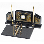 Настольный письменный набор из камня офиокальцит и змеевик Successful Leader варинант исполнения - 2 | Loft Concept в Новосибирске