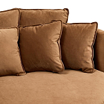 Кушетка круглая с обивкой из велюра коричневая Milky Brown Chair варинант исполнения - 6 | Loft Concept в Новосибирске