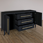 Буфет Primo с тремя ящиками и двумя фасадами Черный дуб варинант исполнения - 6 | Loft Concept в Новосибирске