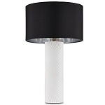 Настольная лампа с белым фактурным корпусом и черным абажуром Twisted варинант исполнения - 4 | Loft Concept в Новосибирске