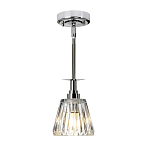 Подвесной светильник хромированного цвета с граненым прозрачным стеклянным плафоном Elstead Lighting варинант исполнения - 2 | Loft Concept в Новосибирске