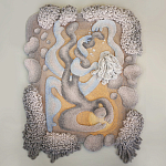 Тканый вручную монументальный настенный гобелен Soft Inception варинант исполнения - 3 | Loft Concept в Новосибирске