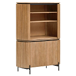 Буфет высокий из дерева манго и металла с открытыми полками и 2-мя дверцами Toinette варинант исполнения - 1 | Loft Concept в Новосибирске