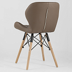 Стул с коричневым сиденьем из экокожи JEROEN варинант исполнения - 5 | Loft Concept в Новосибирске