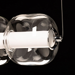 Люстра линейная с 6-ю прозрачными стеклянными плафонами округлой формы HANDLE GRAPE варинант исполнения - 10 | Loft Concept в Новосибирске