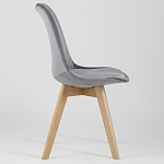 Стул с мягким велюровым сиденьем Arvika Grey варинант исполнения - 2 | Loft Concept в Новосибирске