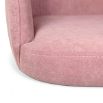 Банкетка пыльно-розовый велюр со спинкой и подлокотниками на 4-х деревянных ножках Aurora Pink варинант исполнения - 4 | Loft Concept в Новосибирске