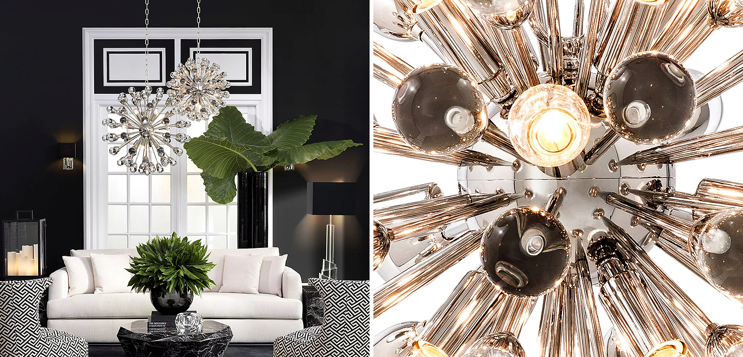 Люстра Eichholtz Chandelier Anto S Nickel - Loft-Concept в Новосибирске