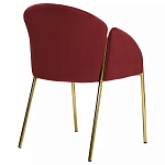 Стул бордовый на золотистых ножках Burgundy Chair варинант исполнения - 3 | Loft Concept в Новосибирске