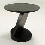 Дизайнерский журнальный столик чёрный с круглой столешницей Arycy варинант исполнения - 8 | Loft Concept в Новосибирске